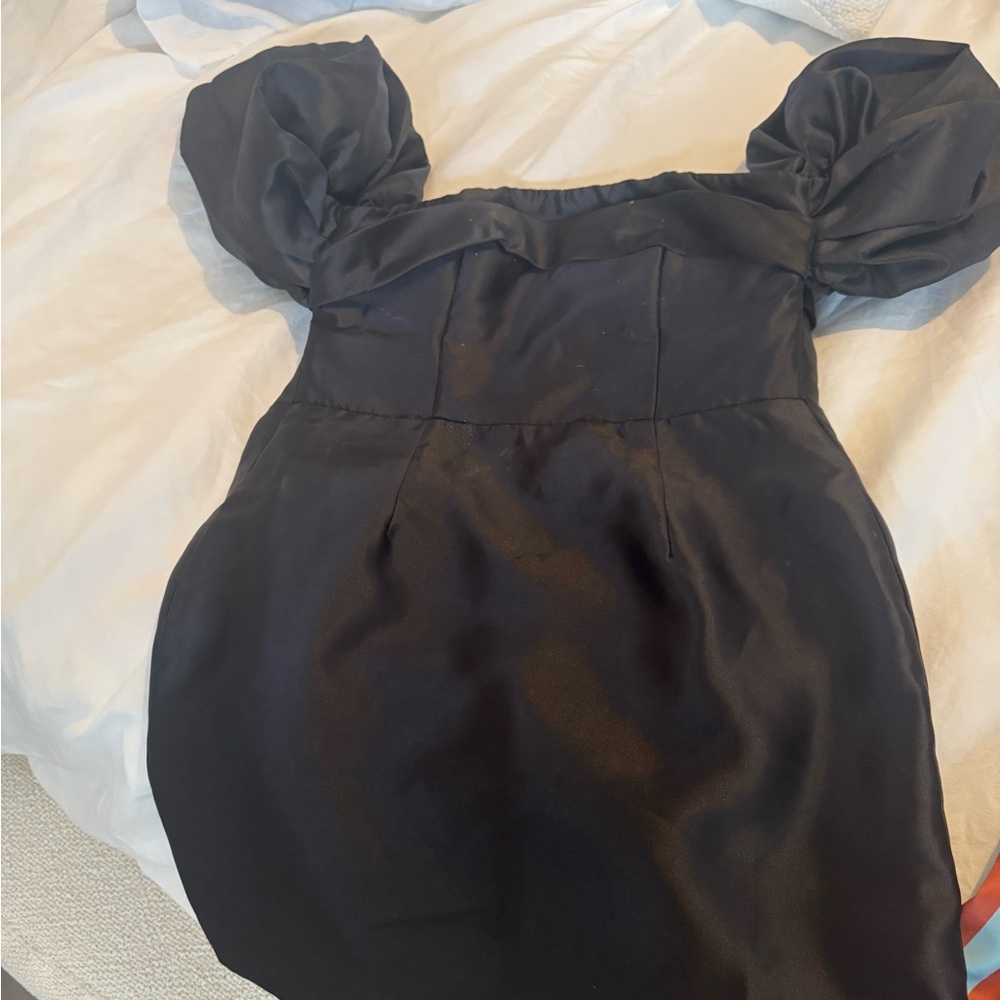Luxxel Black Satin Dress